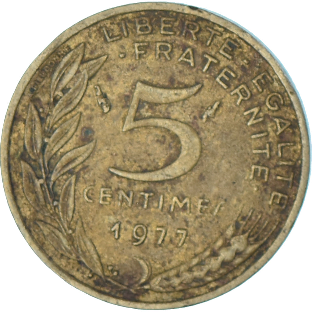 Moneta, Francia, 5 Centimes, 1977