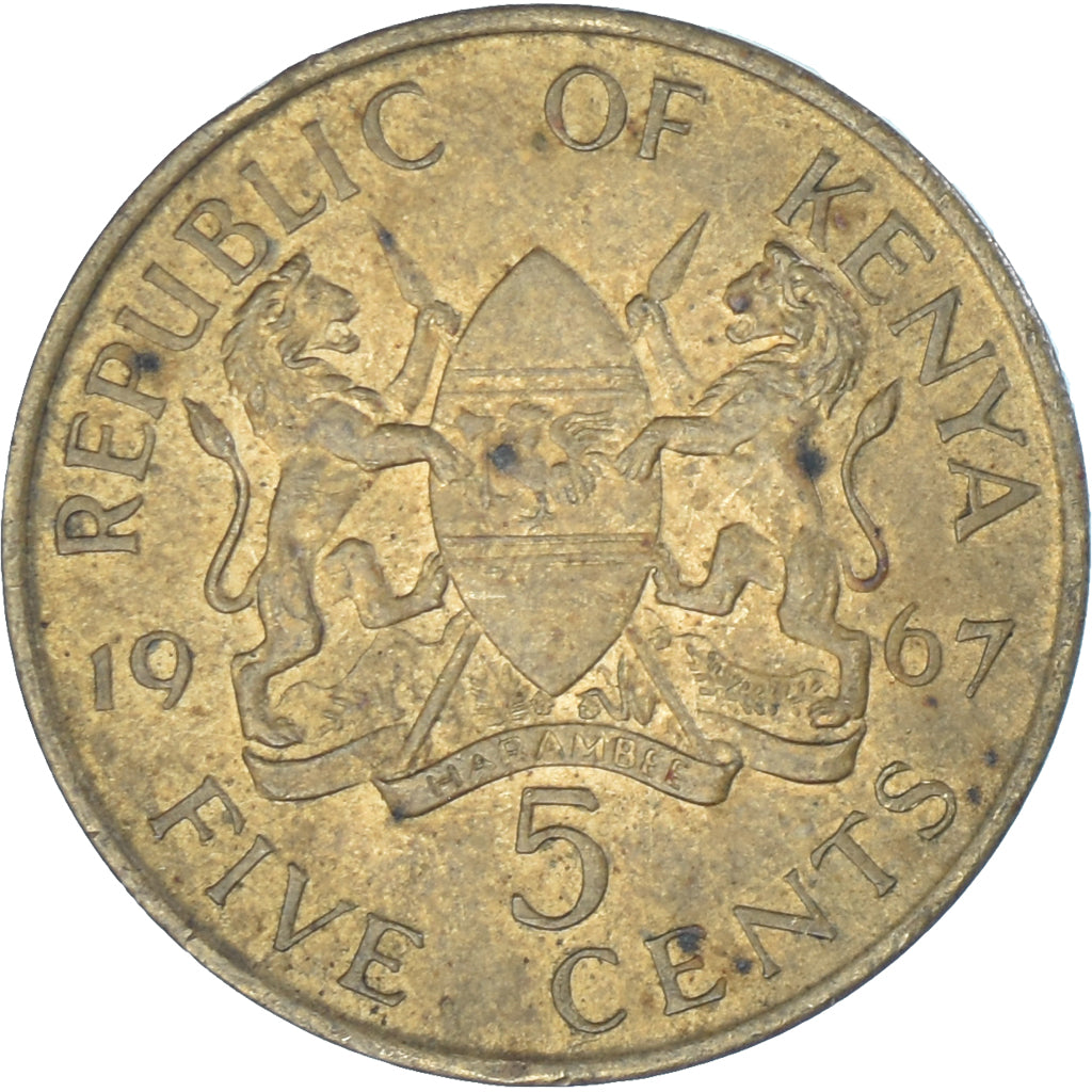 Coin, Kenya, 5 Cents, 1967