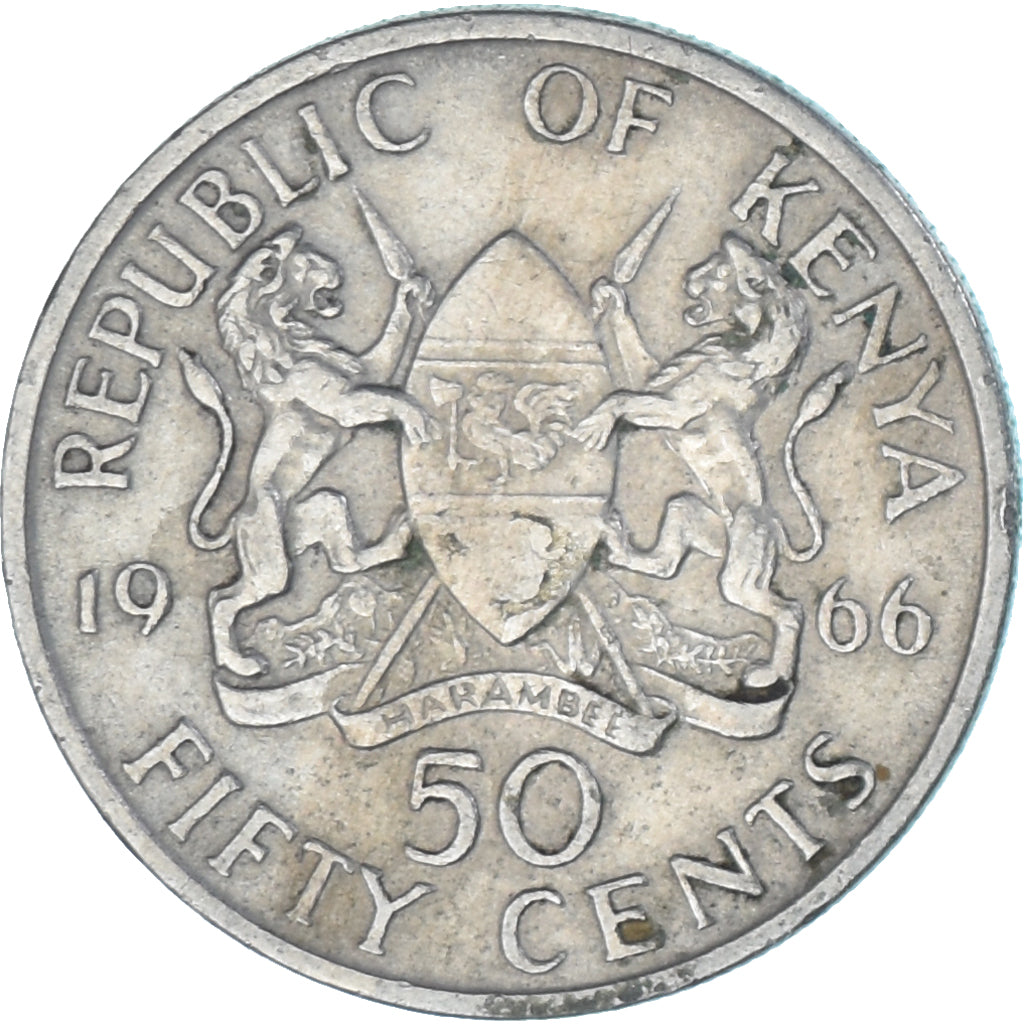 Coin, Kenya, 50 Cents, 1966