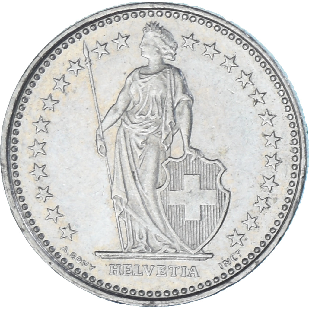 Moneda, Suiza, 1/2 Franc, 1983