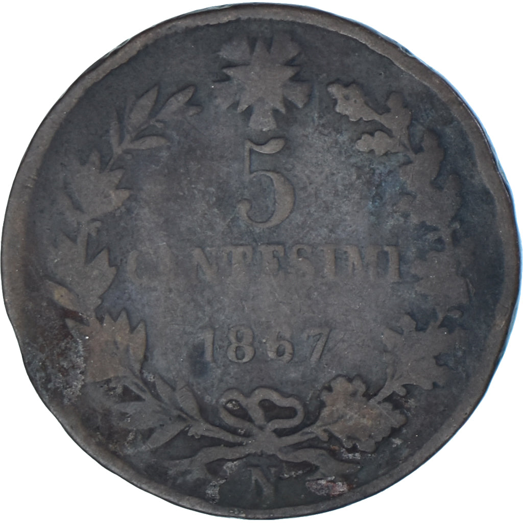 Münze, Italien, 5 Centesimi, 1867