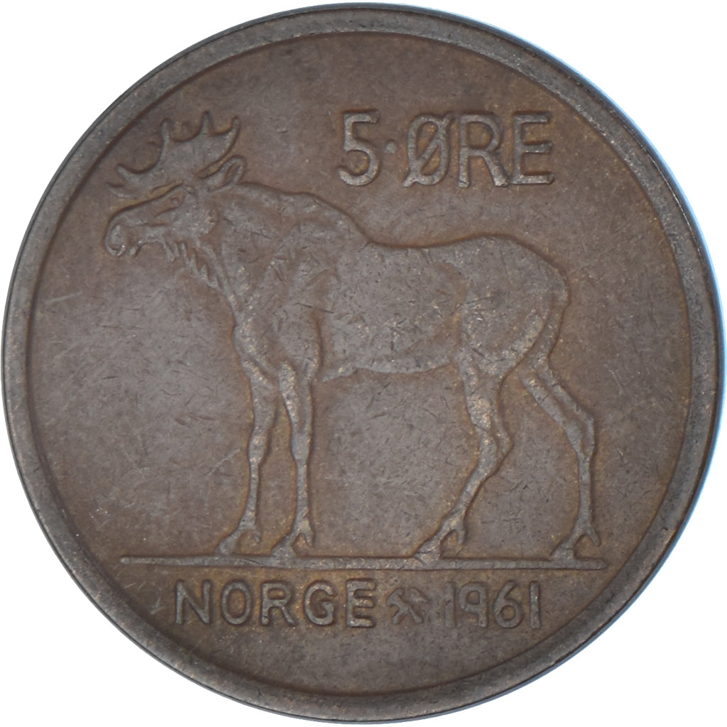 Moneda, Noruega, 5 Öre, 1961