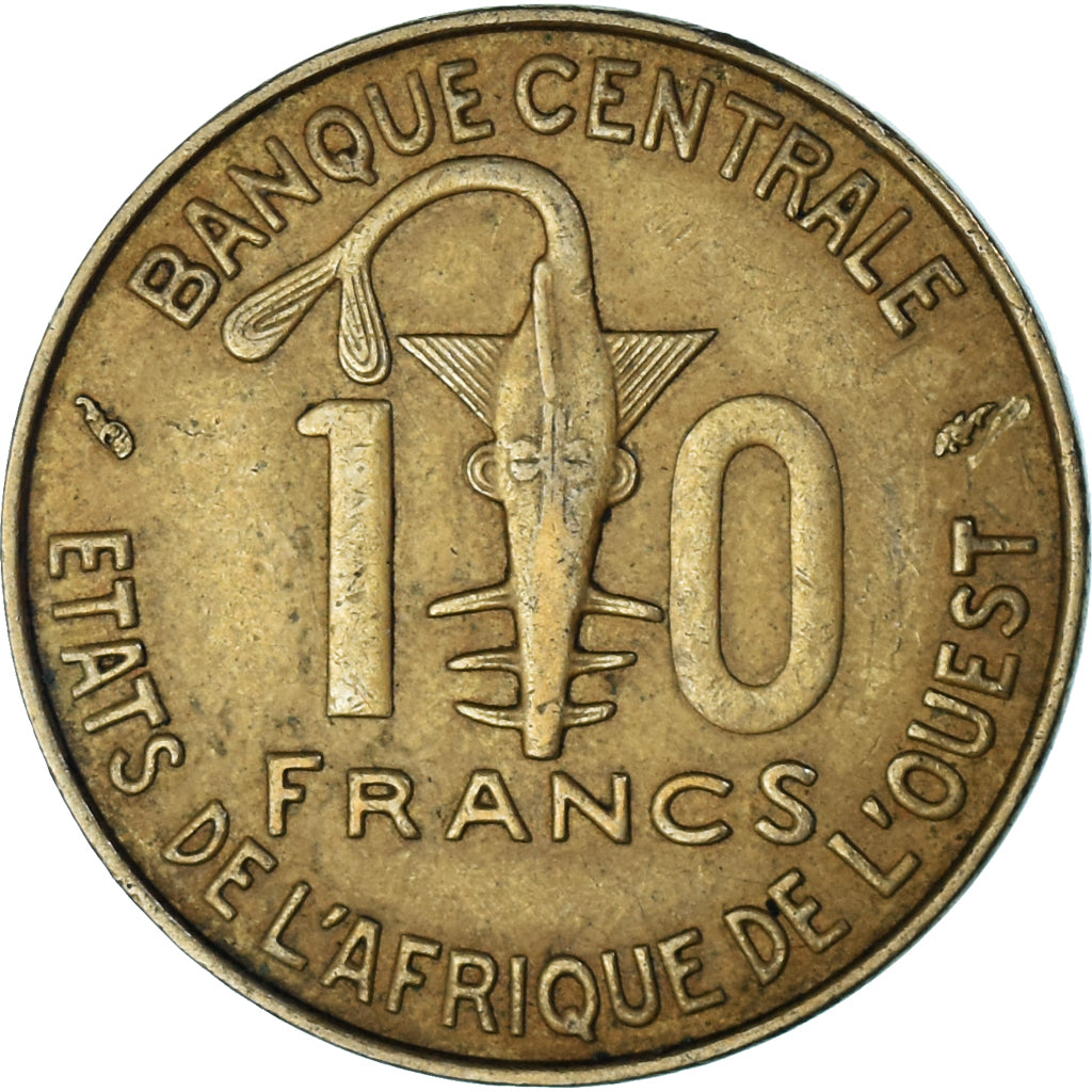 Moneda, Estados del África Occidental, 10 Francs, 1975