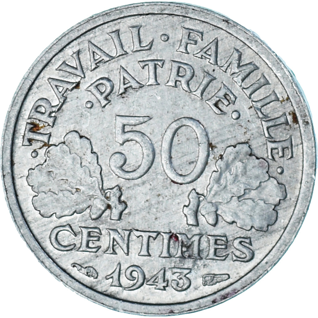 Moneda, Francia, 50 Centimes, 1943