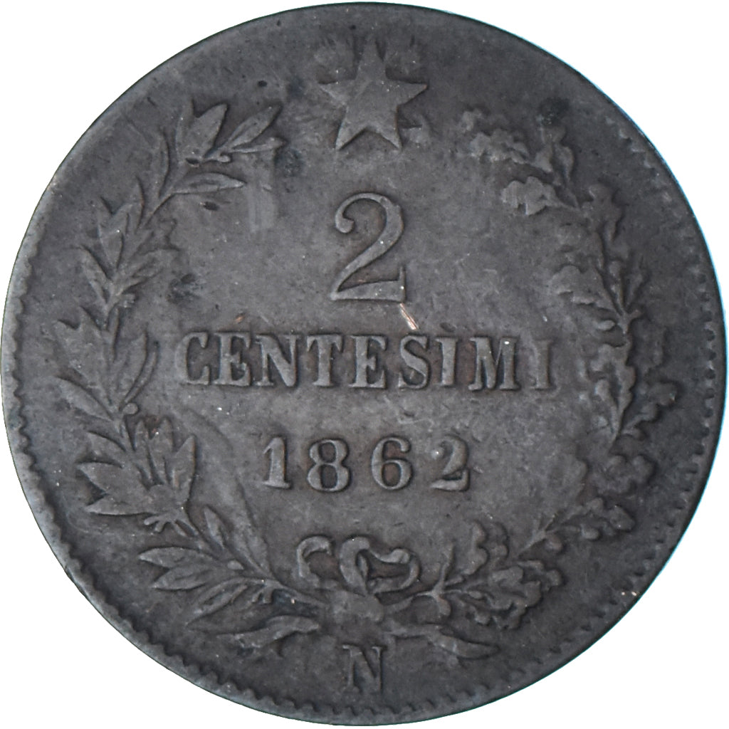 Münze, Italien, 2 Centesimi, 1862