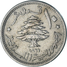 Coin, Lebanon, 10 Piastres, 1961