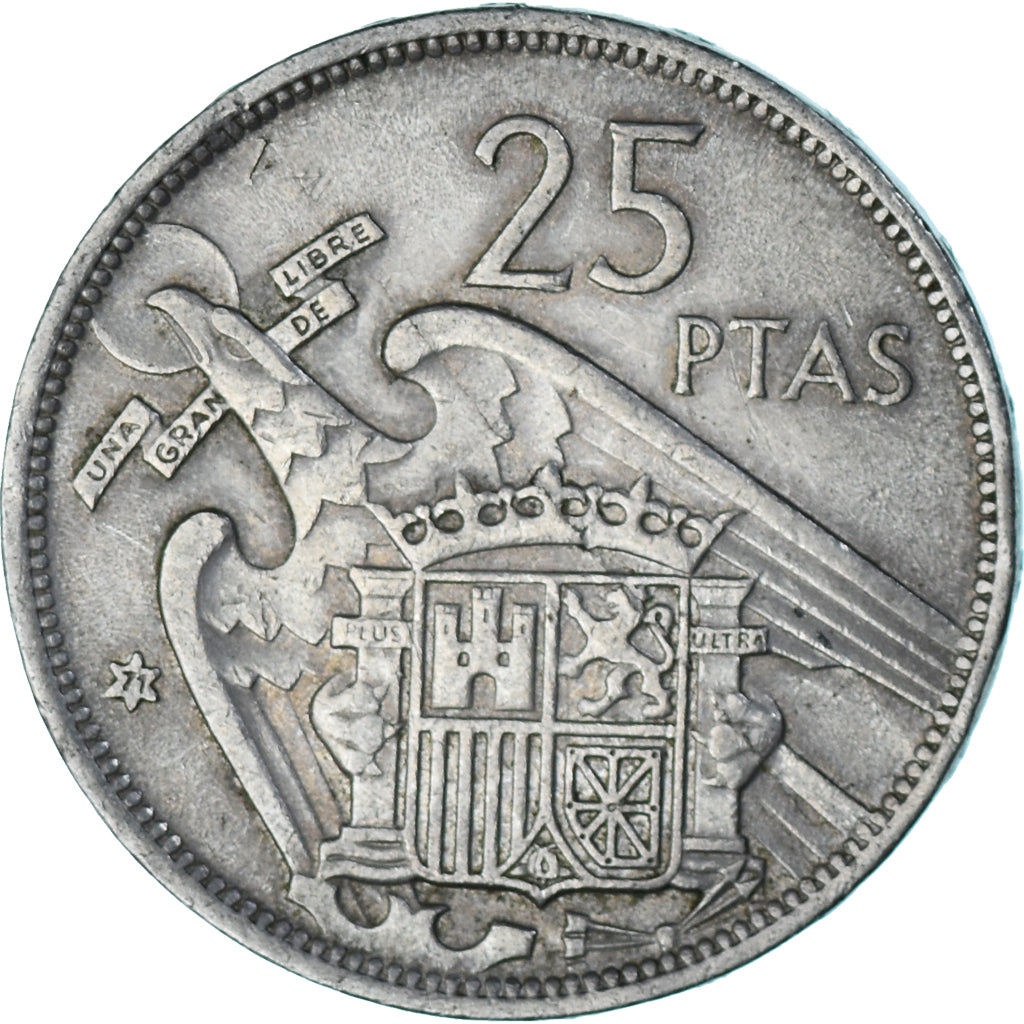 Monnaie, Espagne, 25 Pesetas, 1971