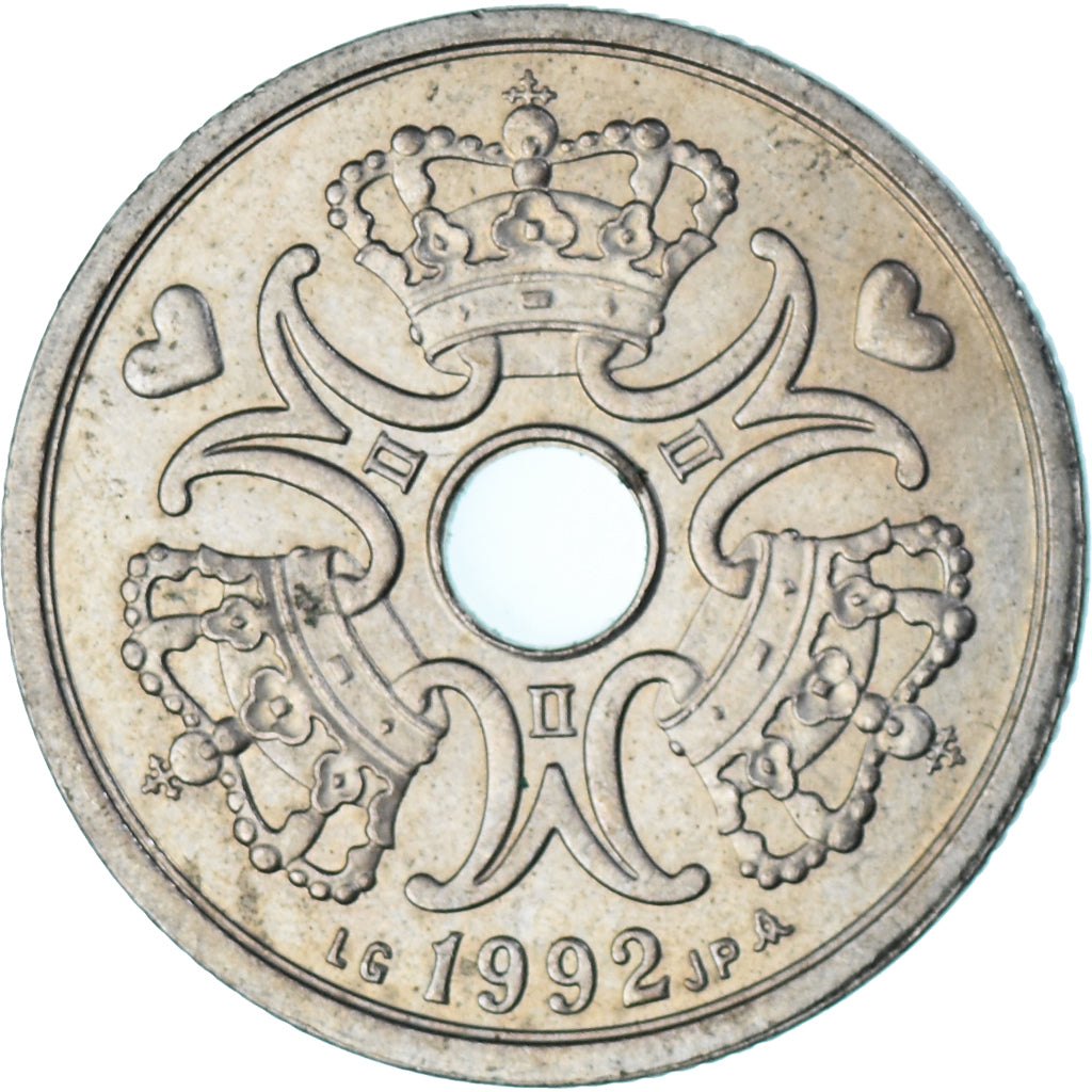 Moneda, Dinamarca, 2 Kroner, 1992