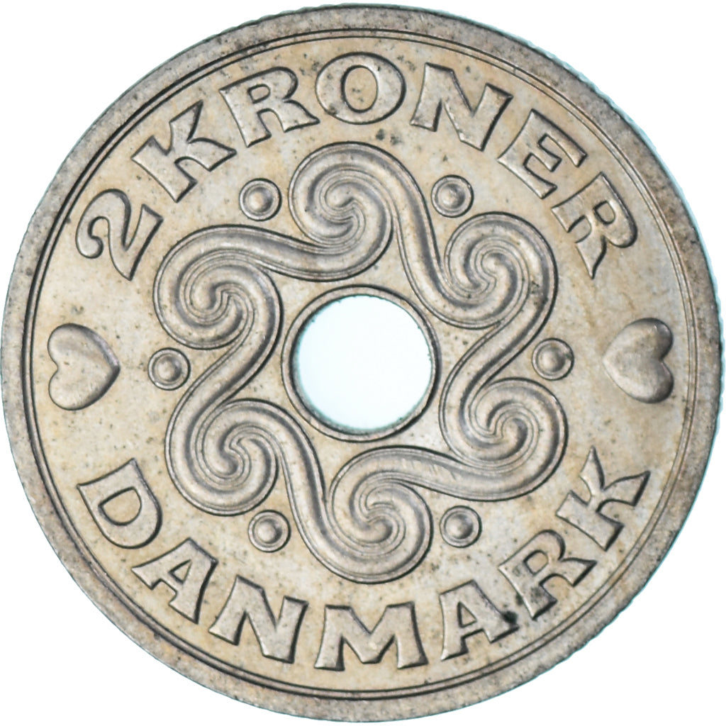 Moneda, Dinamarca, 2 Kroner, 1992