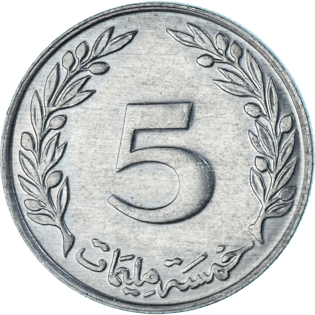 Coin, Tunisia, 5 Millim, 1993