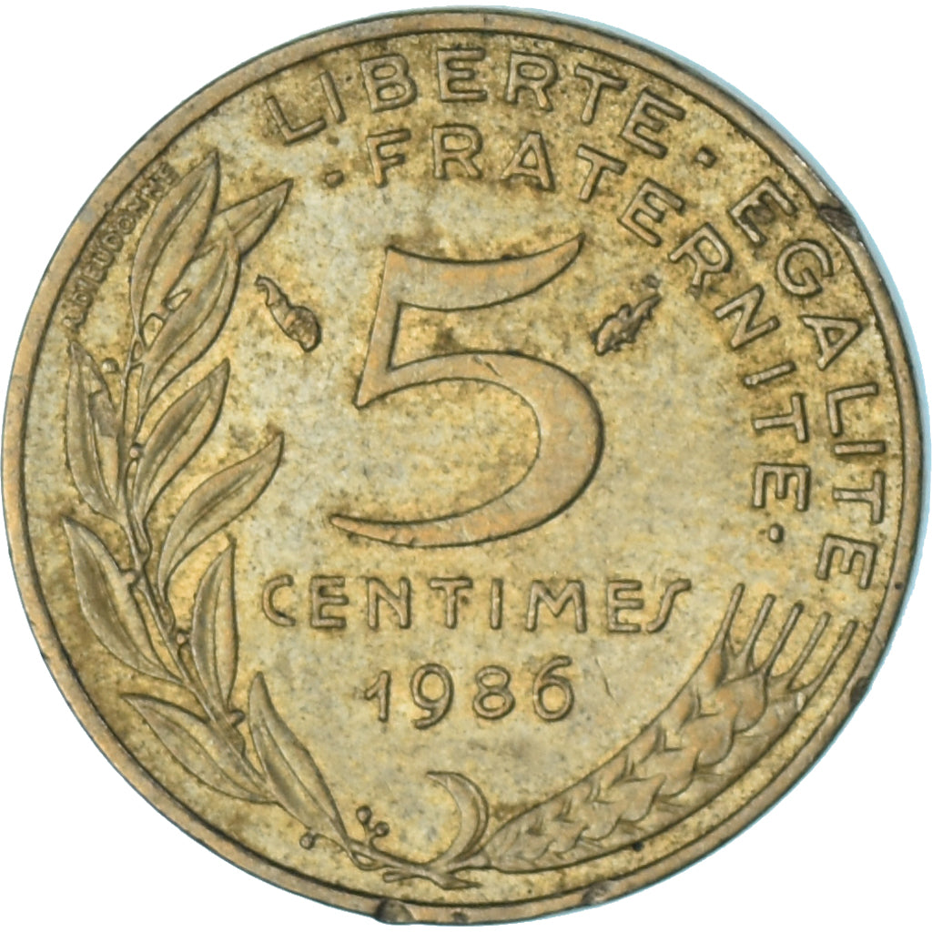 Moneta, Francia, 5 Centimes, 1986