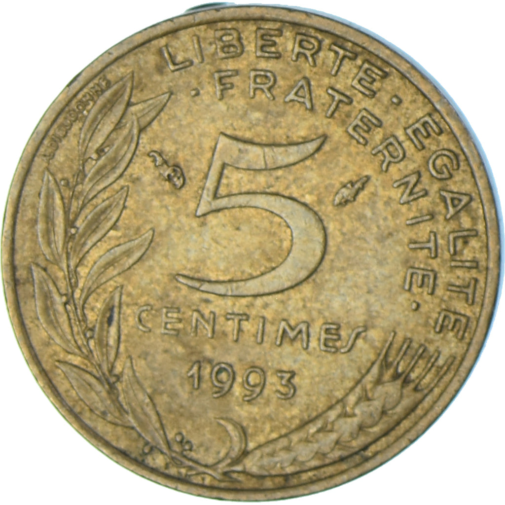Munten, Frankrijk, 5 Centimes, 1993