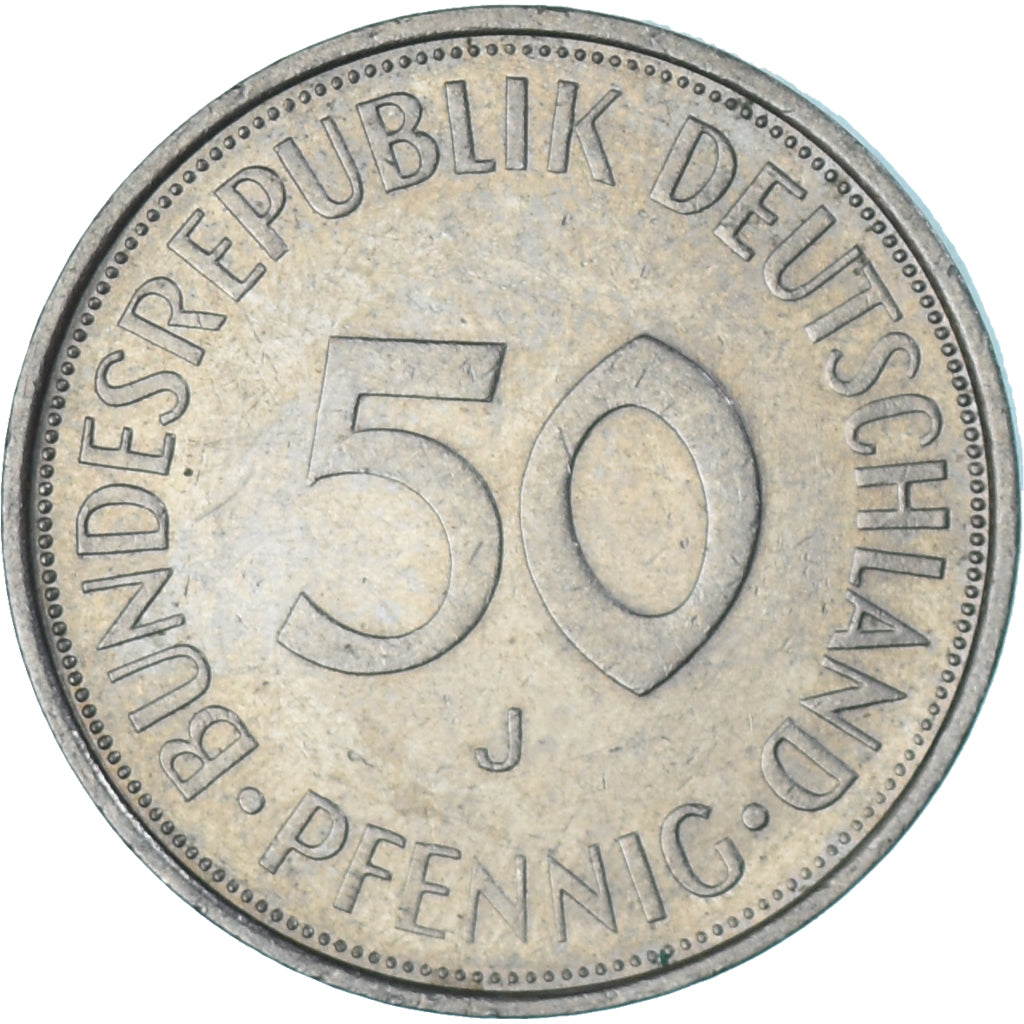 Moneda, Alemania, 50 Pfennig, 1972