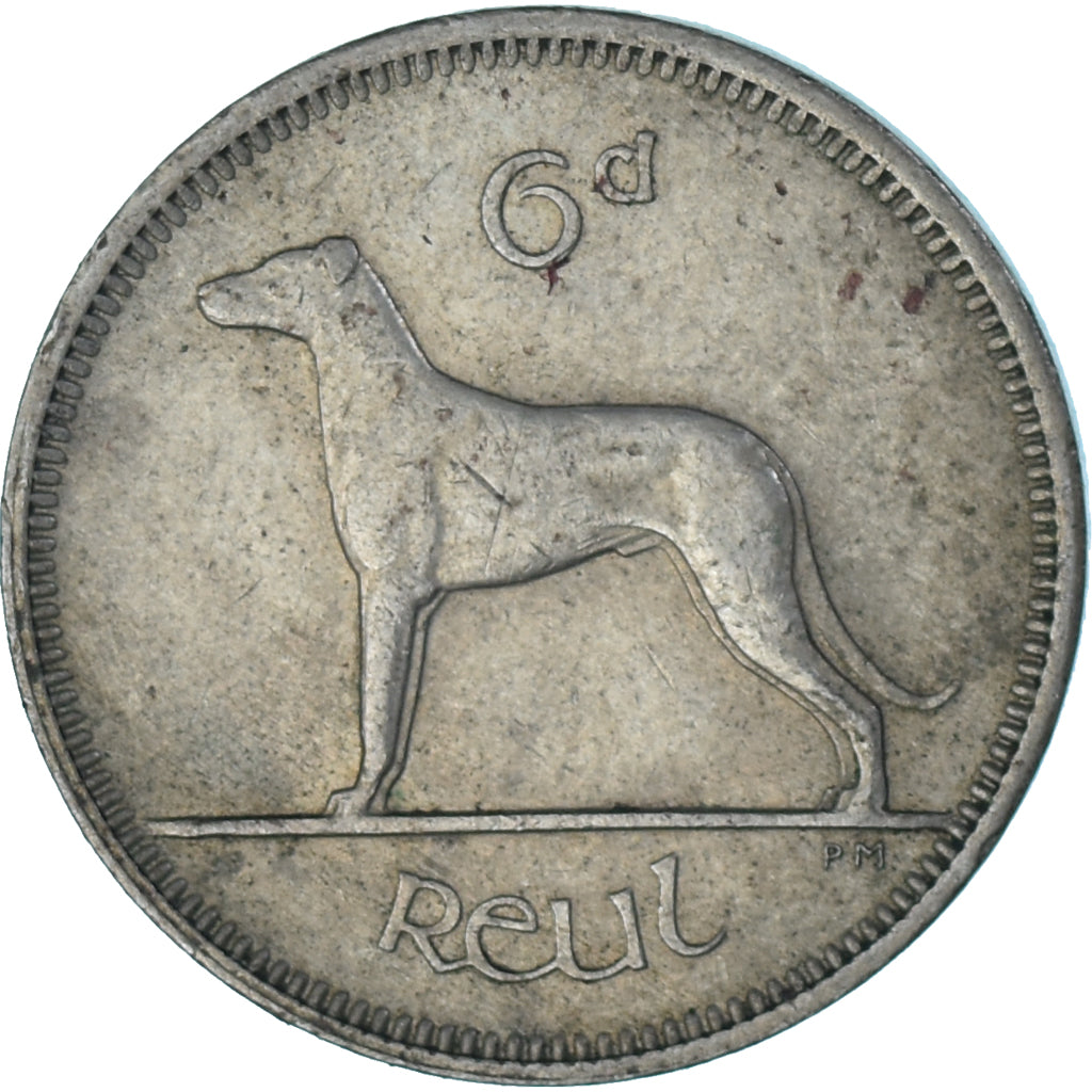 Moeda, Irlanda, 6 Pence, 1968