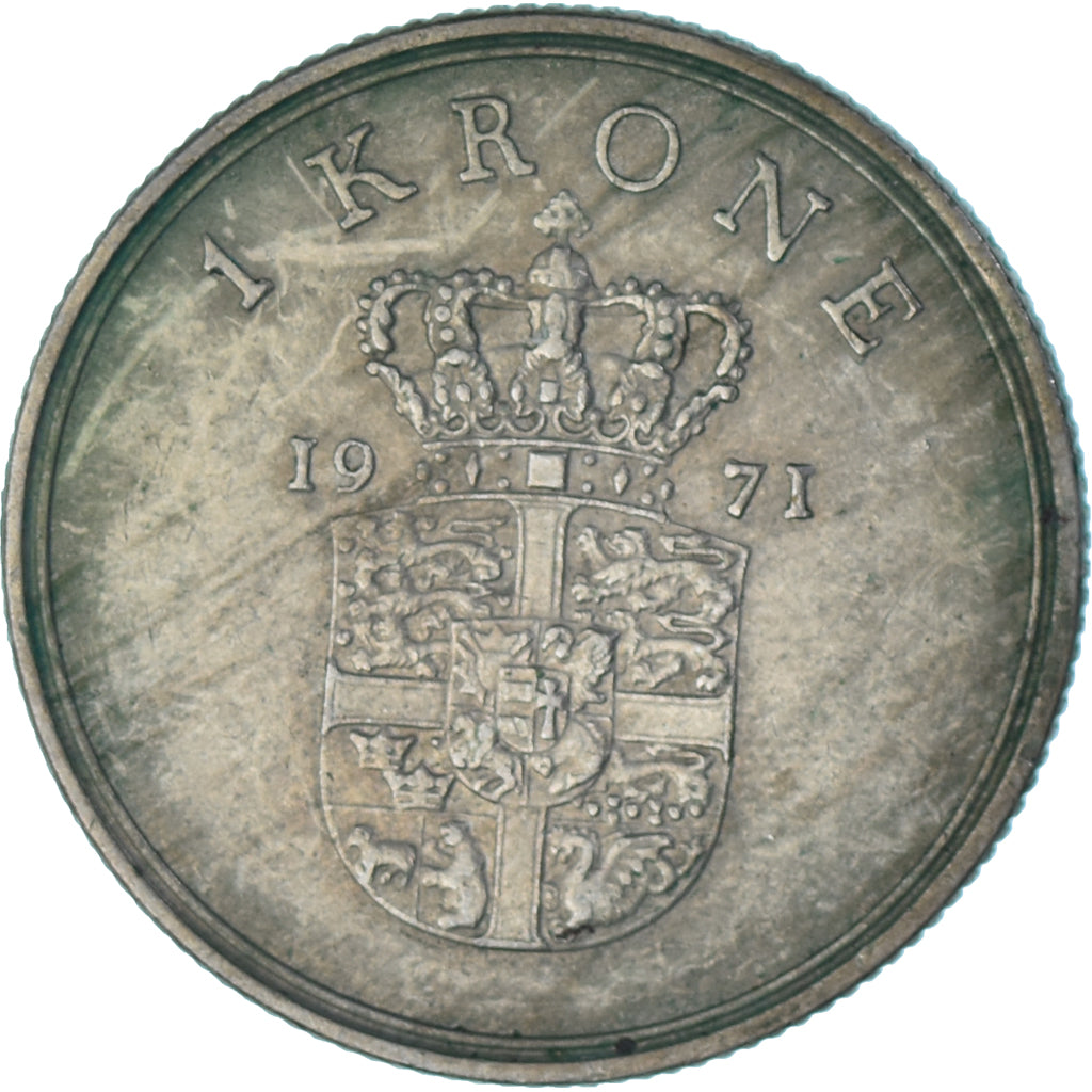 Moneda, Dinamarca, Krone, 1971