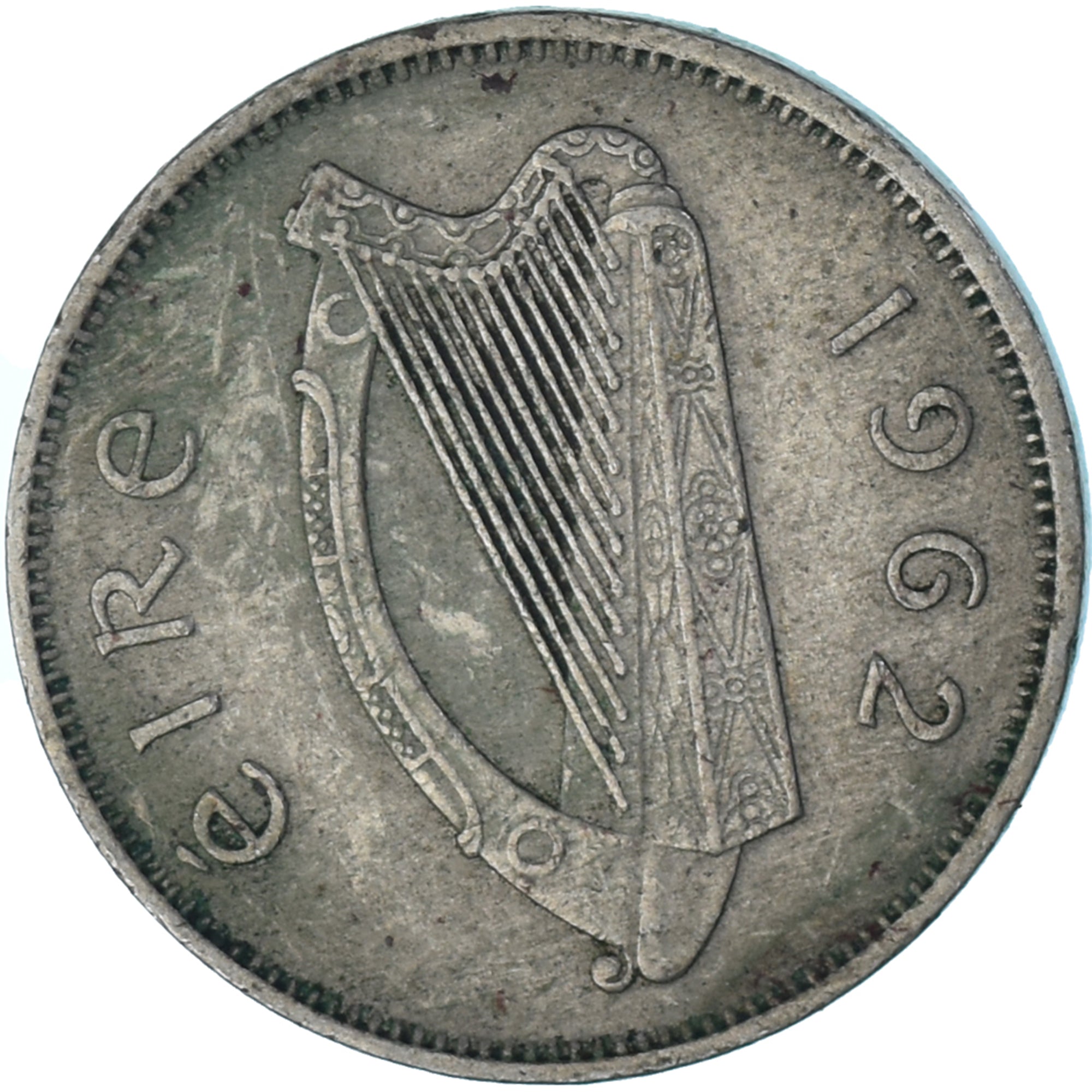 Moeda, Irlanda, 6 Pence, 1962