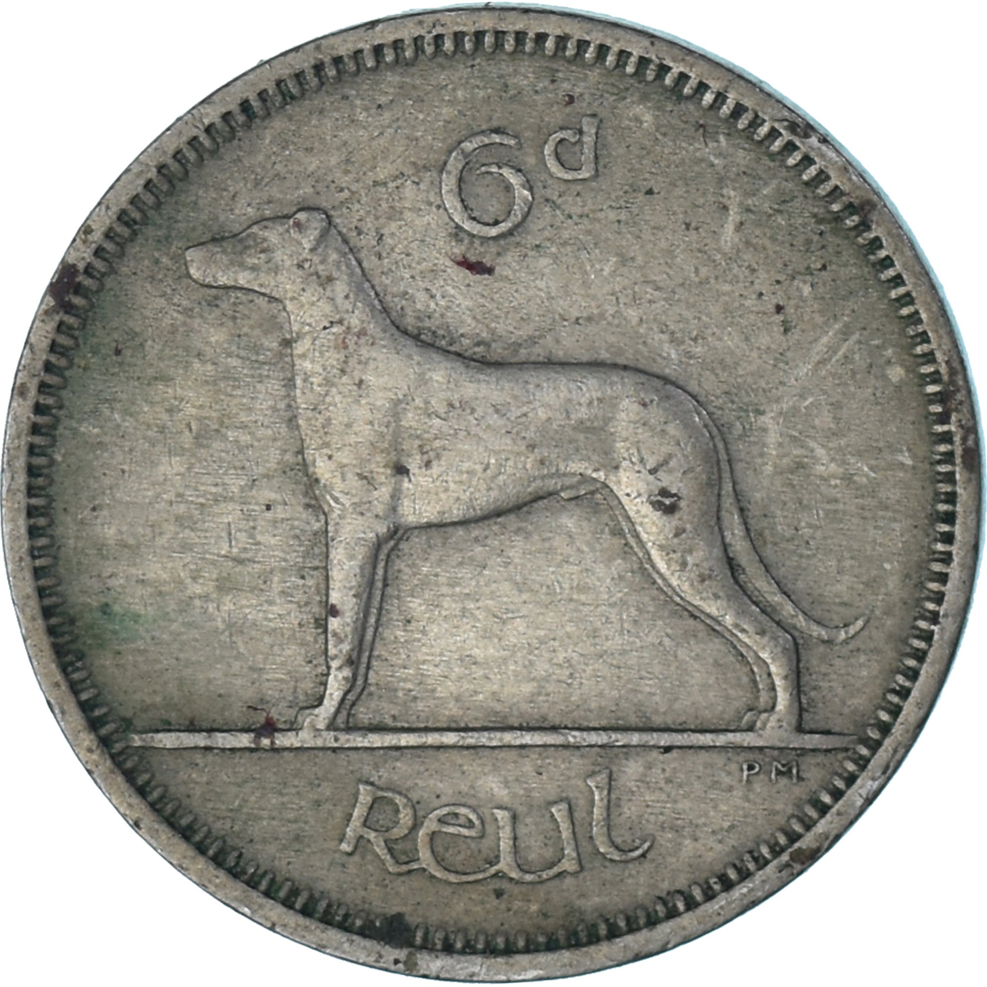 Moeda, Irlanda, 6 Pence, 1962