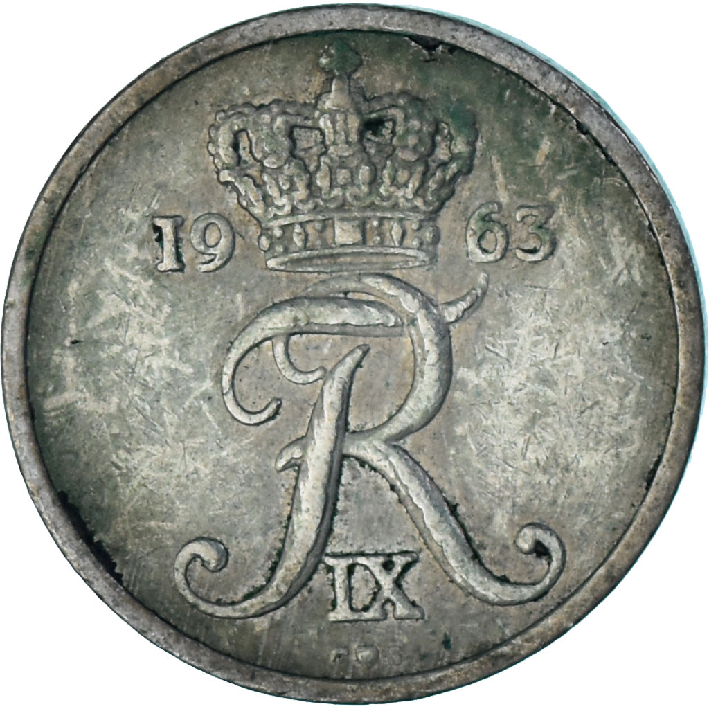 Monnaie, Danemark, 10 Öre, 1963