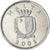 Coin, Malta, 25 Cents, 2001