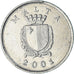 Moneda, Malta, 25 Cents, 2001