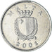 Coin, Malta, 25 Cents, 2001