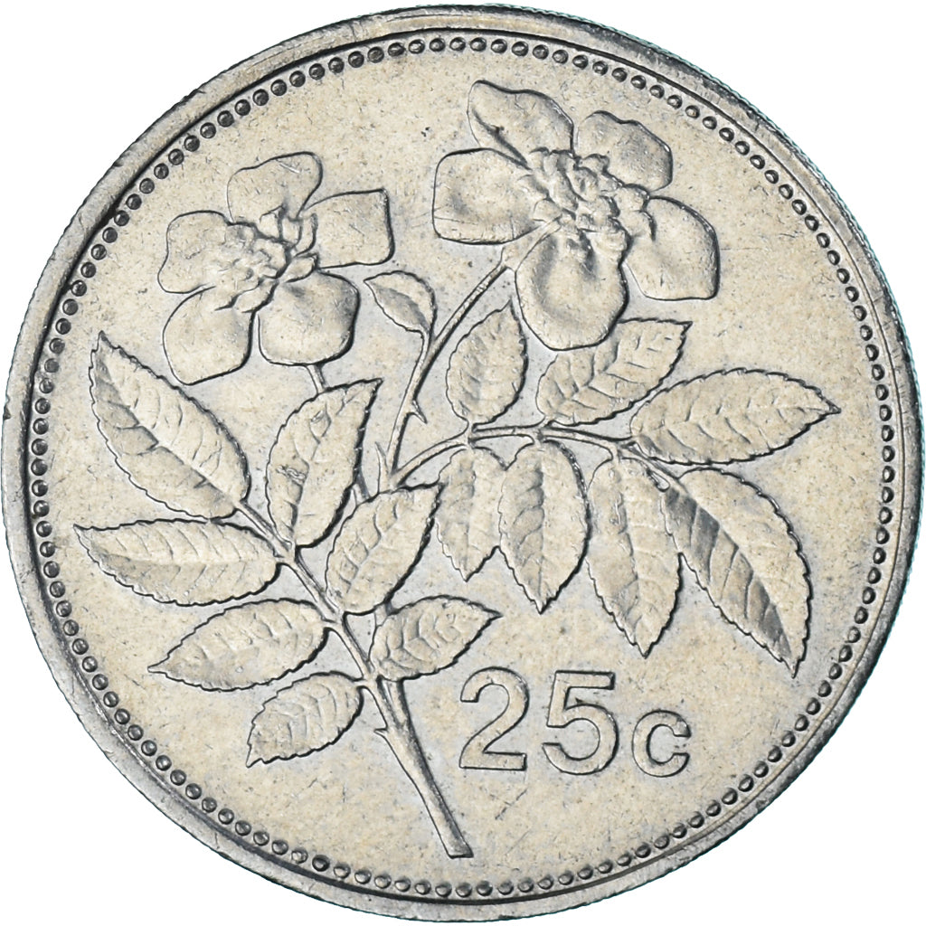 Coin, Malta, 25 Cents, 2001