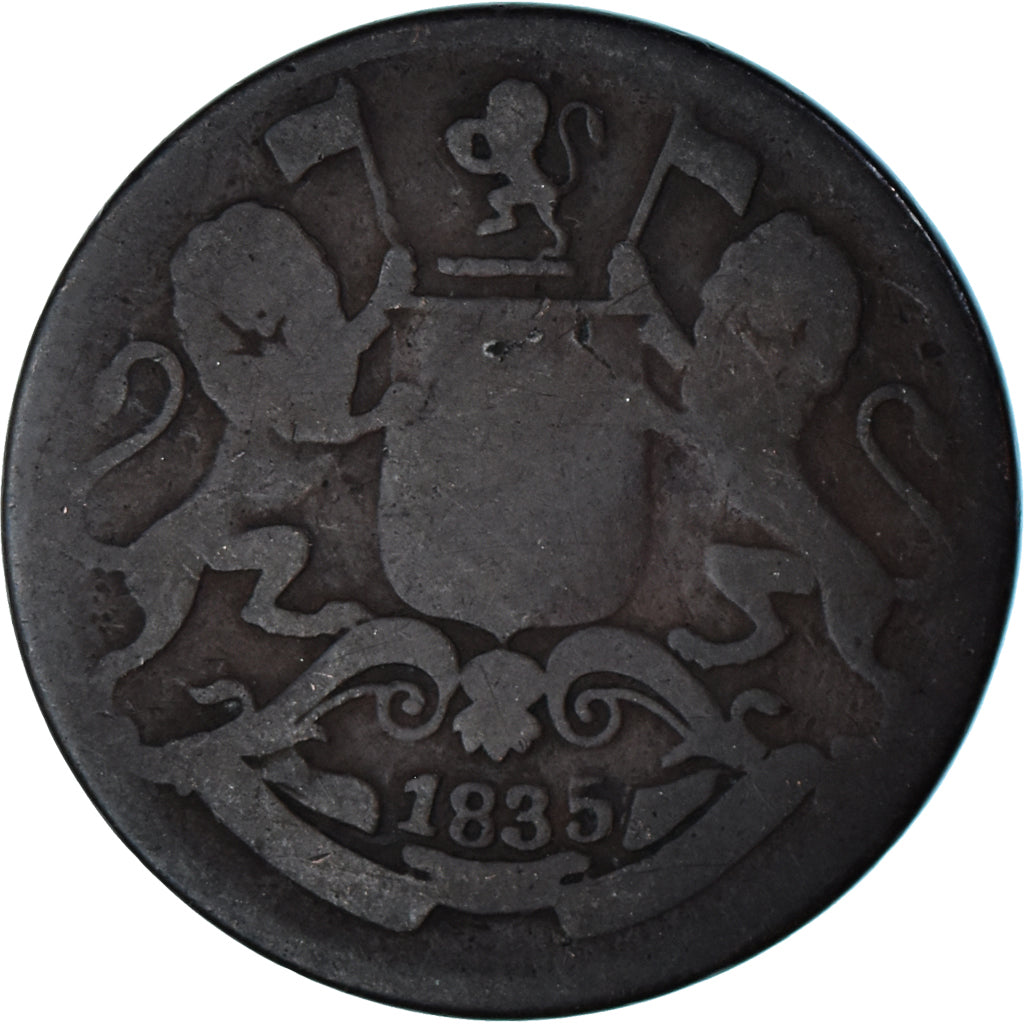 Moneda, India, 1/4 Anna, 1835