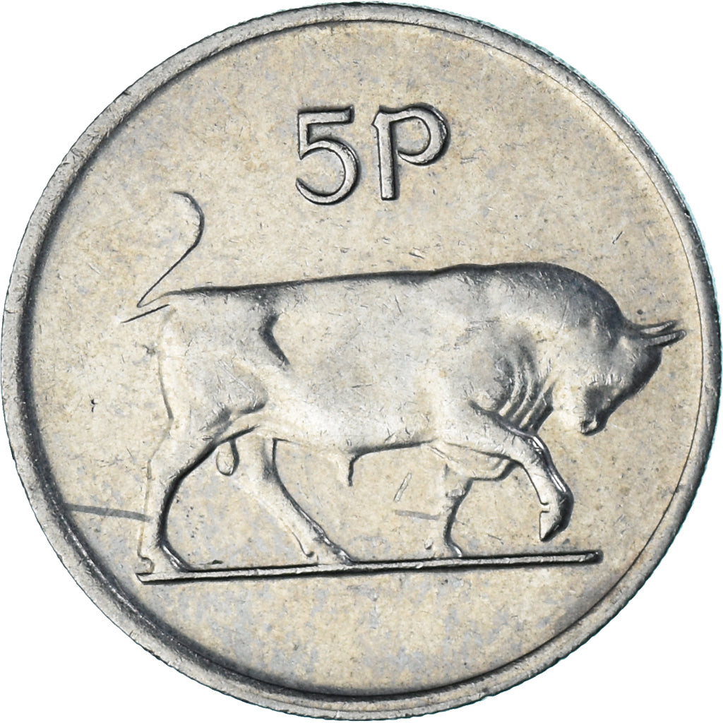 Münze, Ireland, 5 Pence, 1982