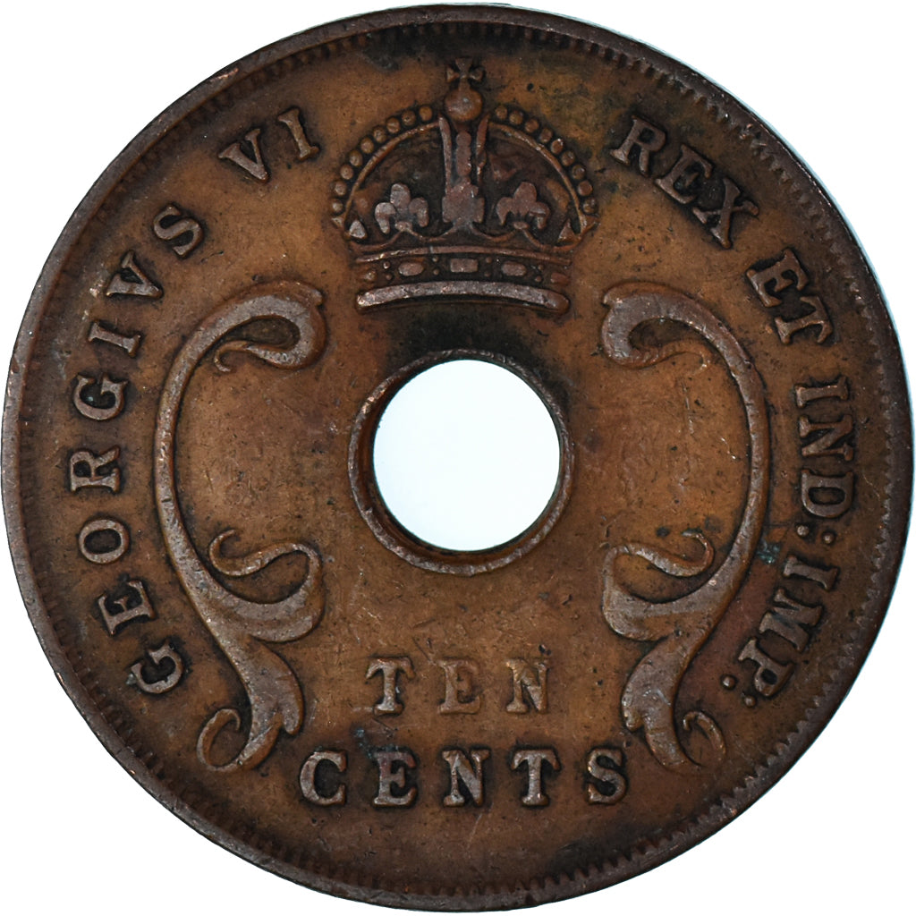Moneda, ESTE DE ÁFRICA, 10 Cents, 1943