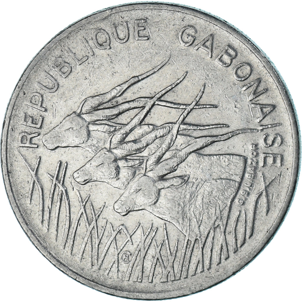 Munten, Gabon, 100 Francs, 1977