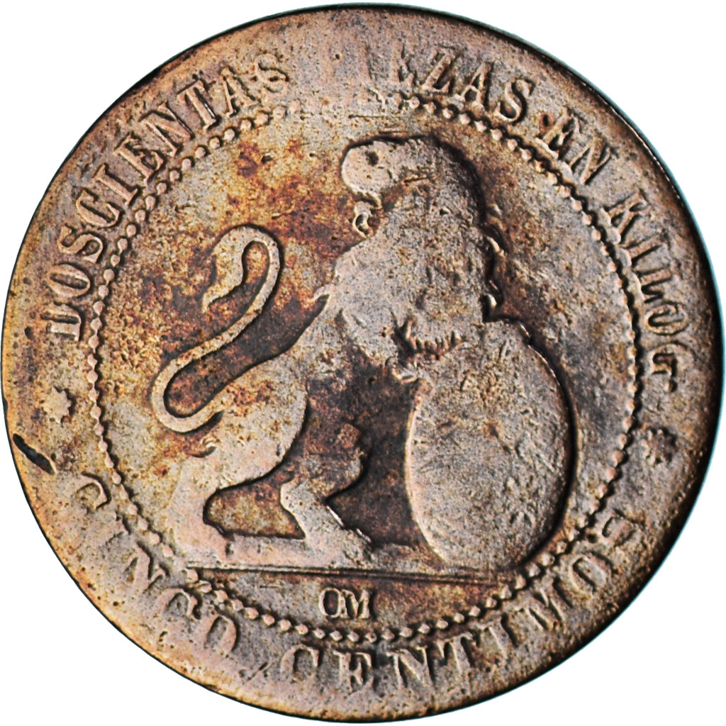 Moneta, Spagna, 5 Centimos, 1870
