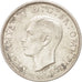 GREAT BRITAIN, Florin, Two Shillings, 1945, KM #855, AU(55-58), Silver, 28.3,...