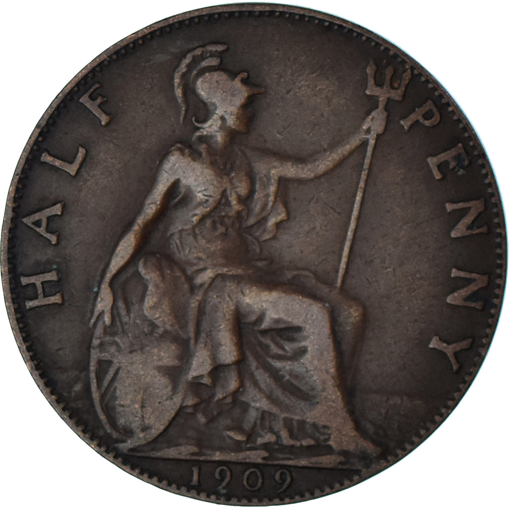 Coin, Great Britain, 1/2 Penny, 1909