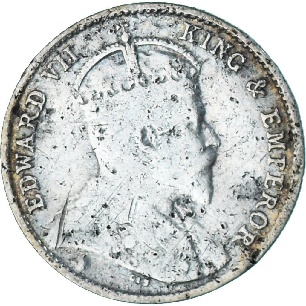 Munten, Ceylon, 10 Cents, 1908