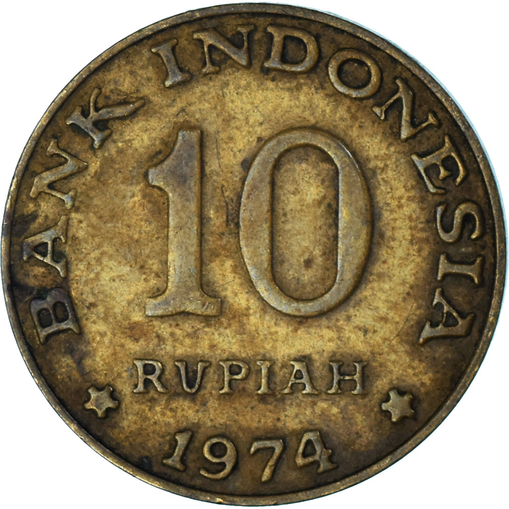 Munten, Indonesië, 10 Rupiah, 1974