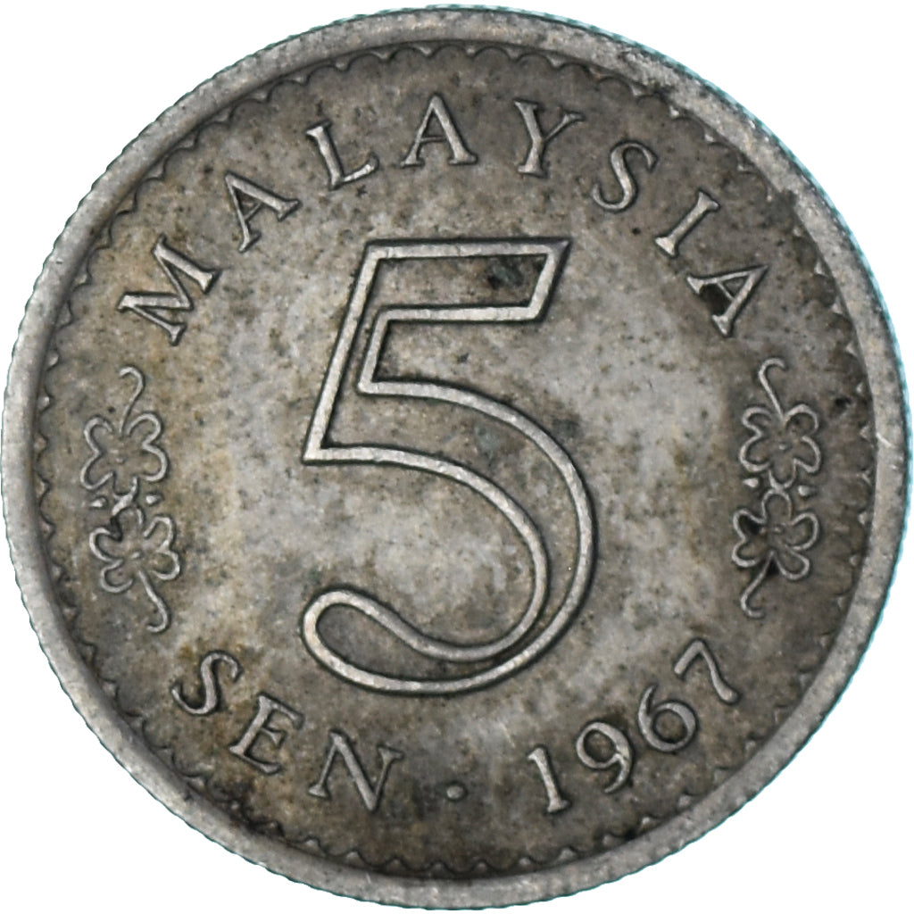 Munten, Maleisië, 5 Sen, 1967