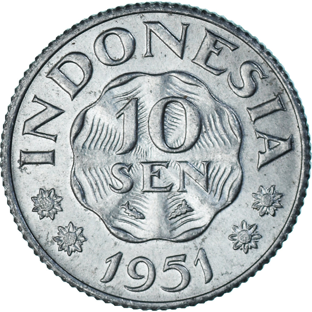 Münze, Indonesien, 10 Sen, 1951
