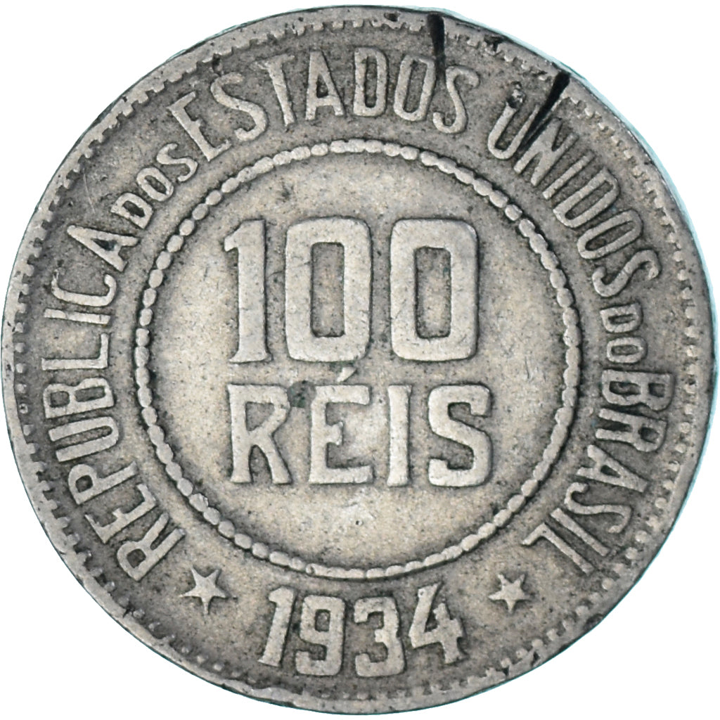 Moneda, Brasil, 100 Reis, 1934