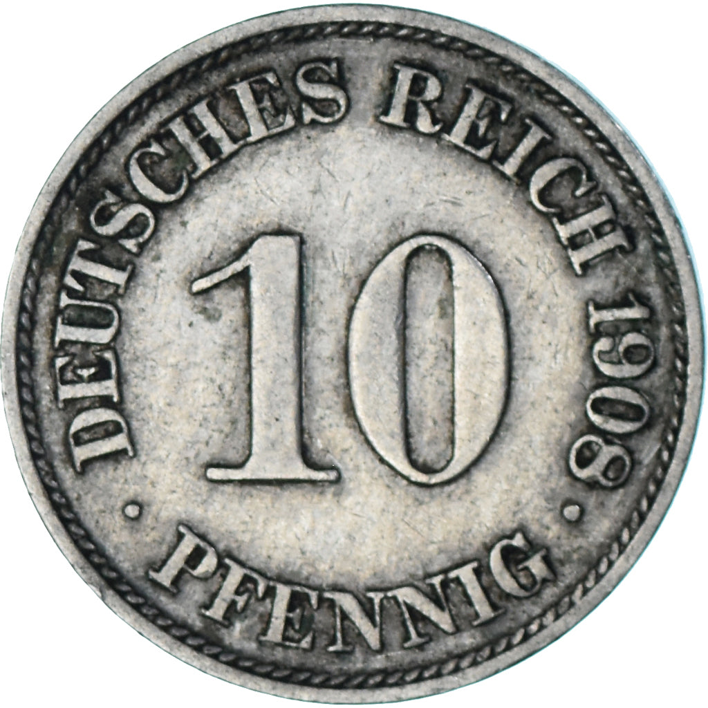 Coin, Germany, 10 Pfennig, 1908