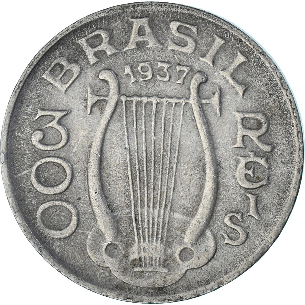 Moneda, Brasil, 300 Reis, 1937