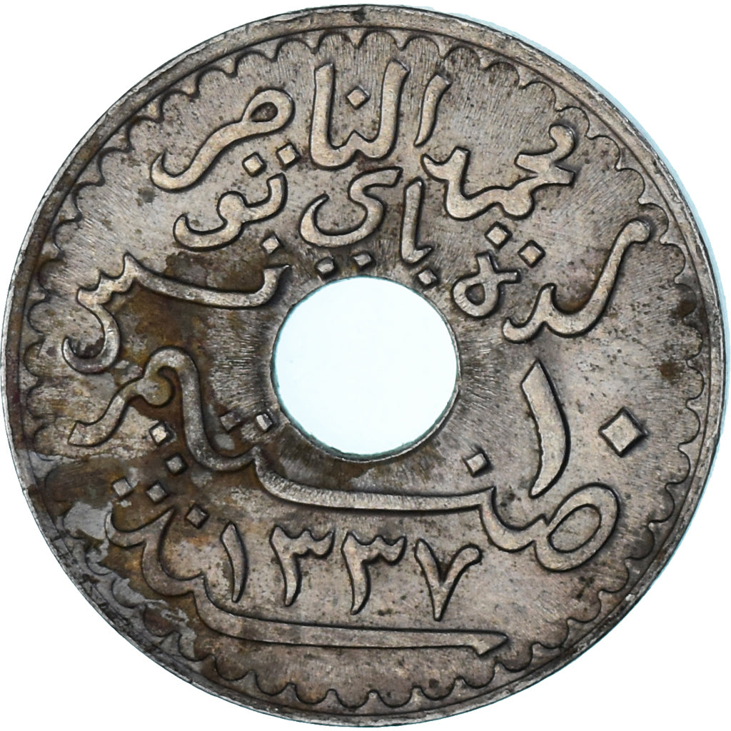 Munten, Tunisië, 10 Centimes, 1918