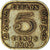 Moneta, Ceylon, 5 Cents, 1945