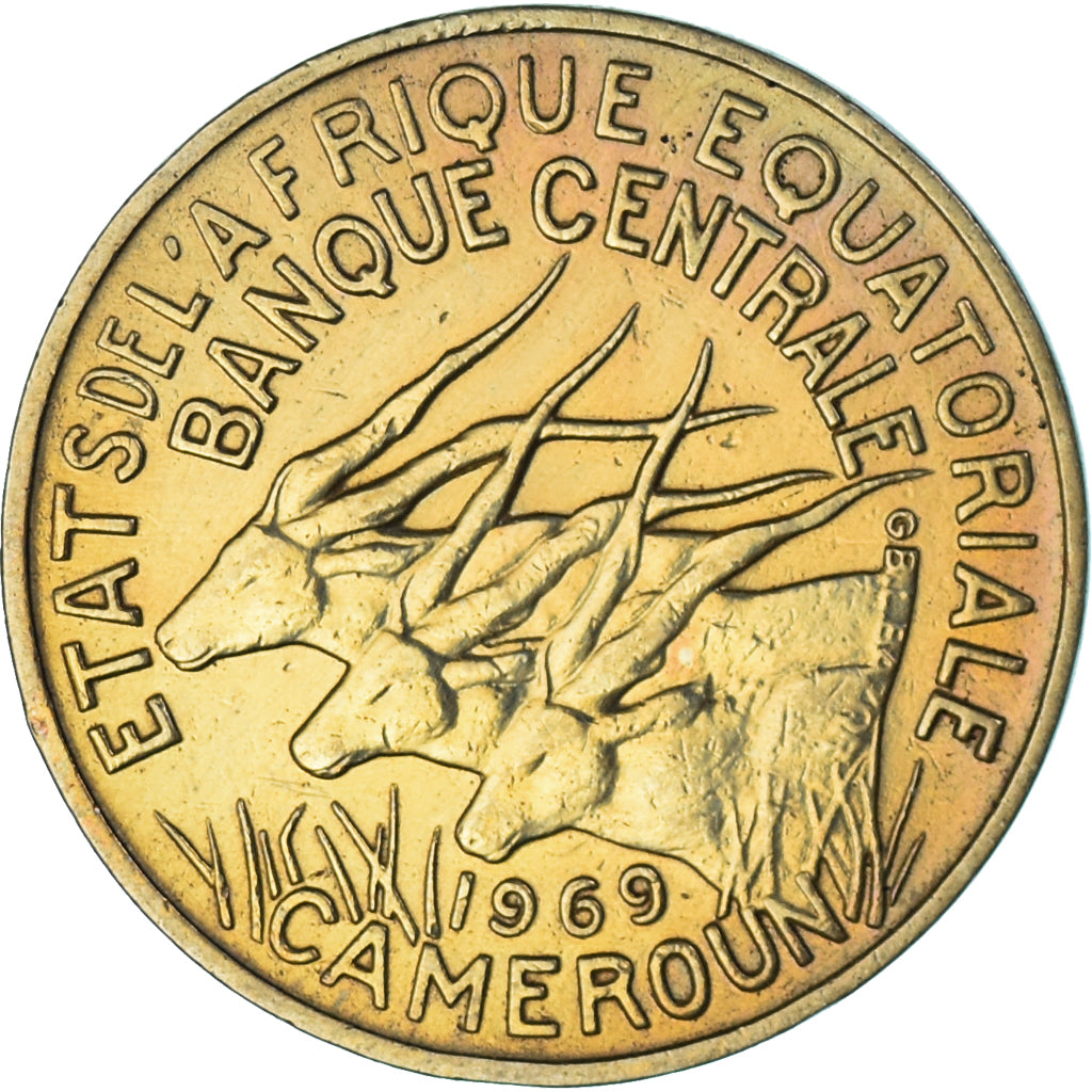 Moeda, ESTADOS AFRICANOS EQUATORIAIS, 10 Francs, 1969