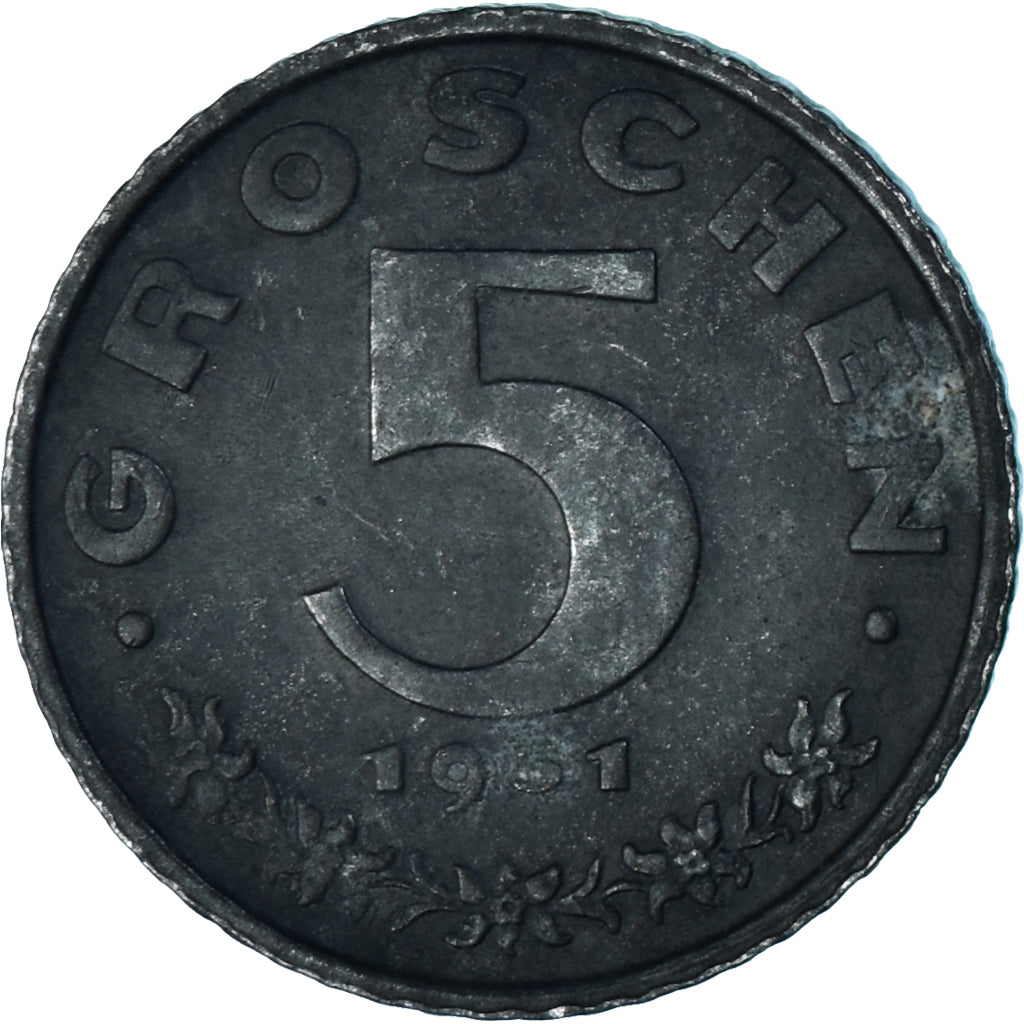 Monnaie, Autriche, 5 Groschen, 1951