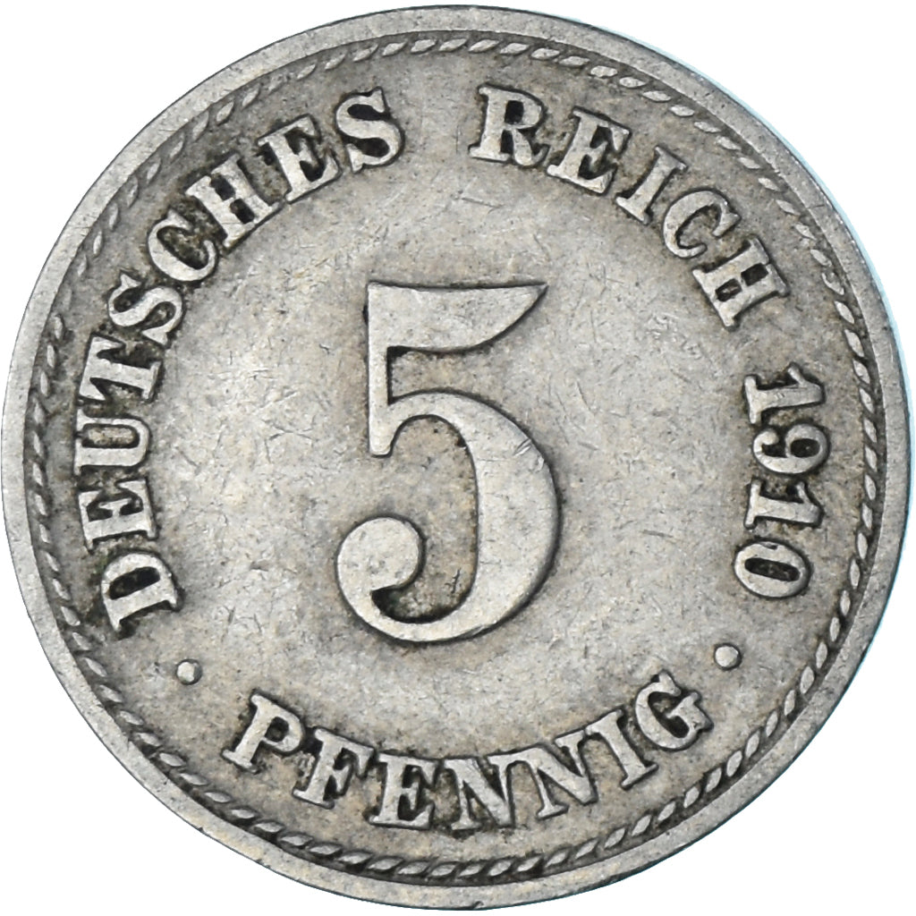 Moneda, Alemania, 5 Pfennig, 1910