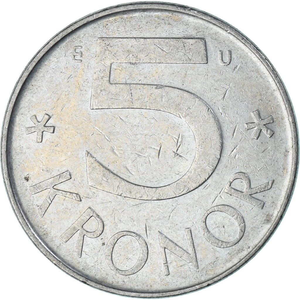 Moneda, Suecia, 5 Kronor, 1982
