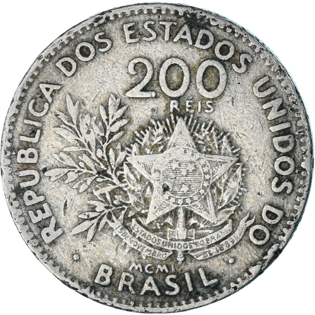 Brazil, 200 Reis, 1901
