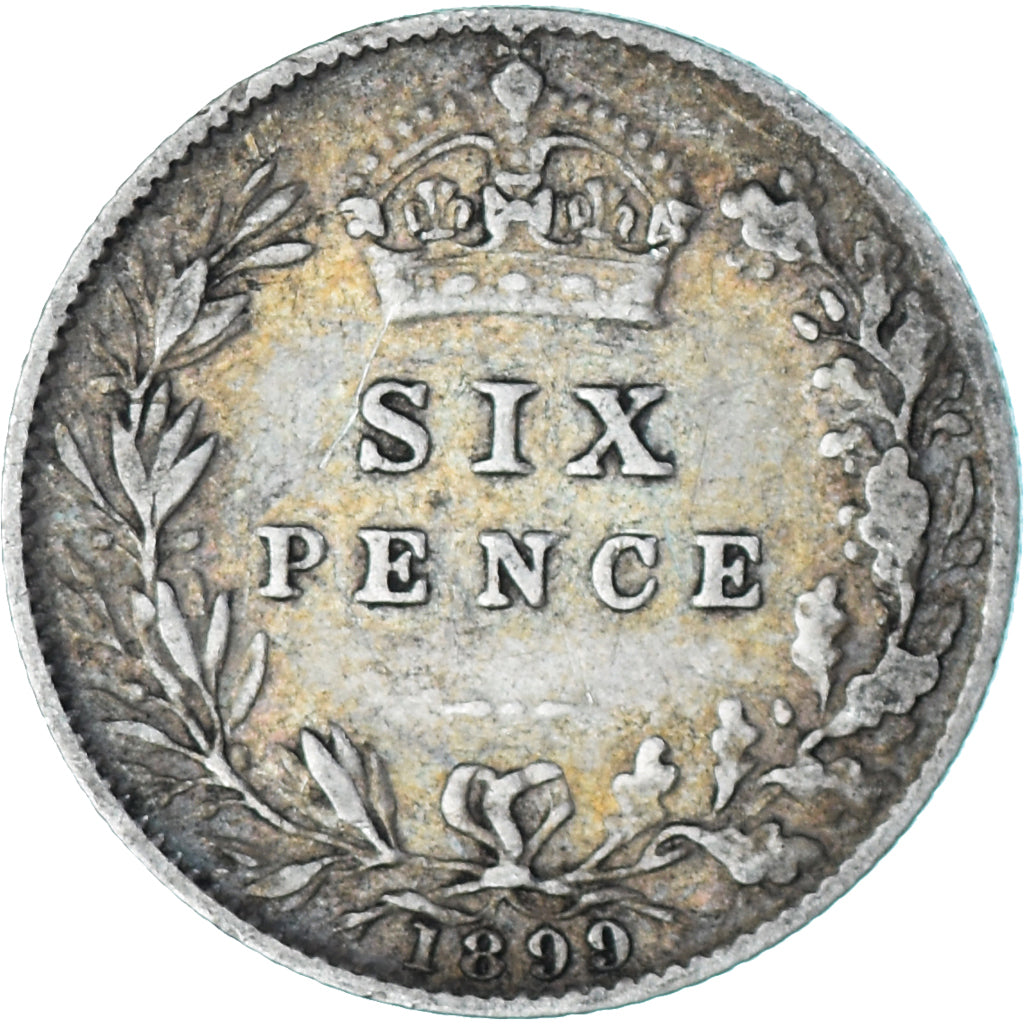 Moneda, Gran Bretaña, 6 Pence, 1899