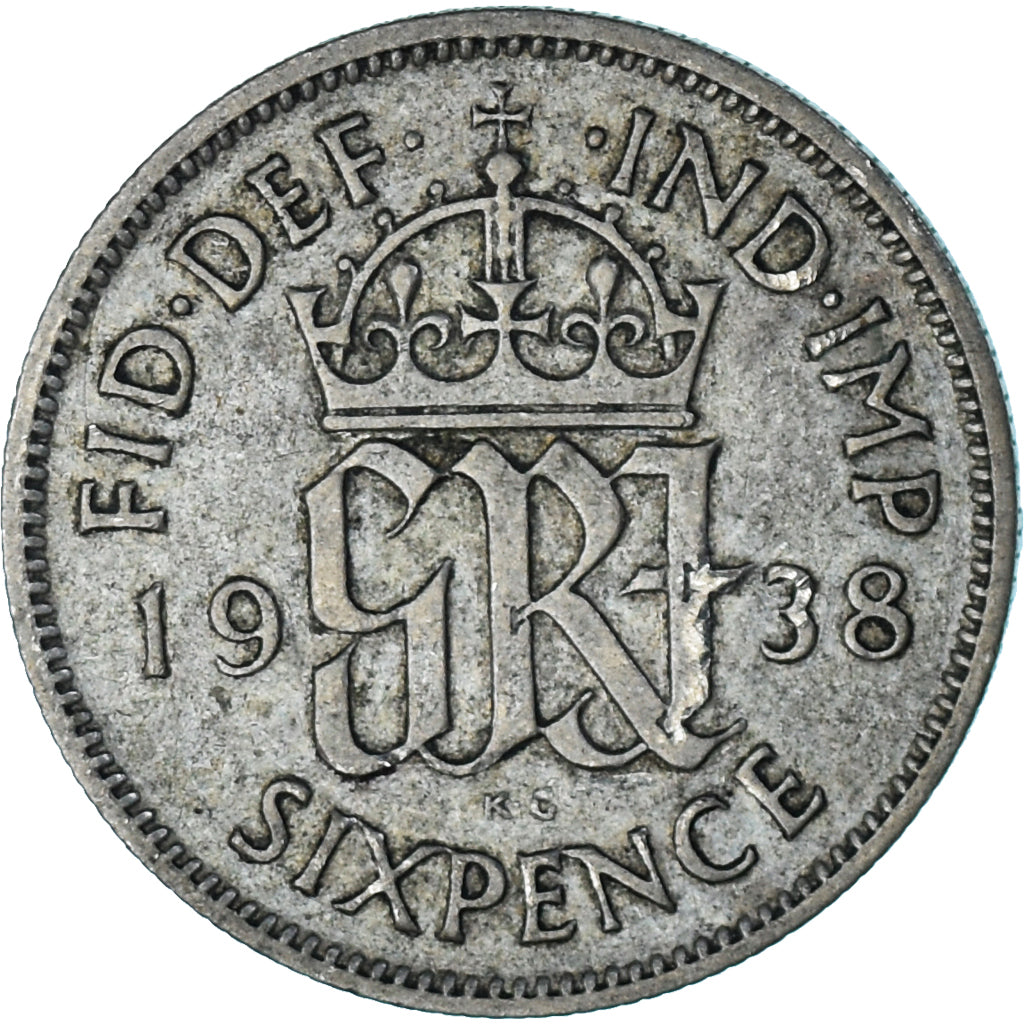 Moneta, Wielka Brytania, 6 Pence, 1938