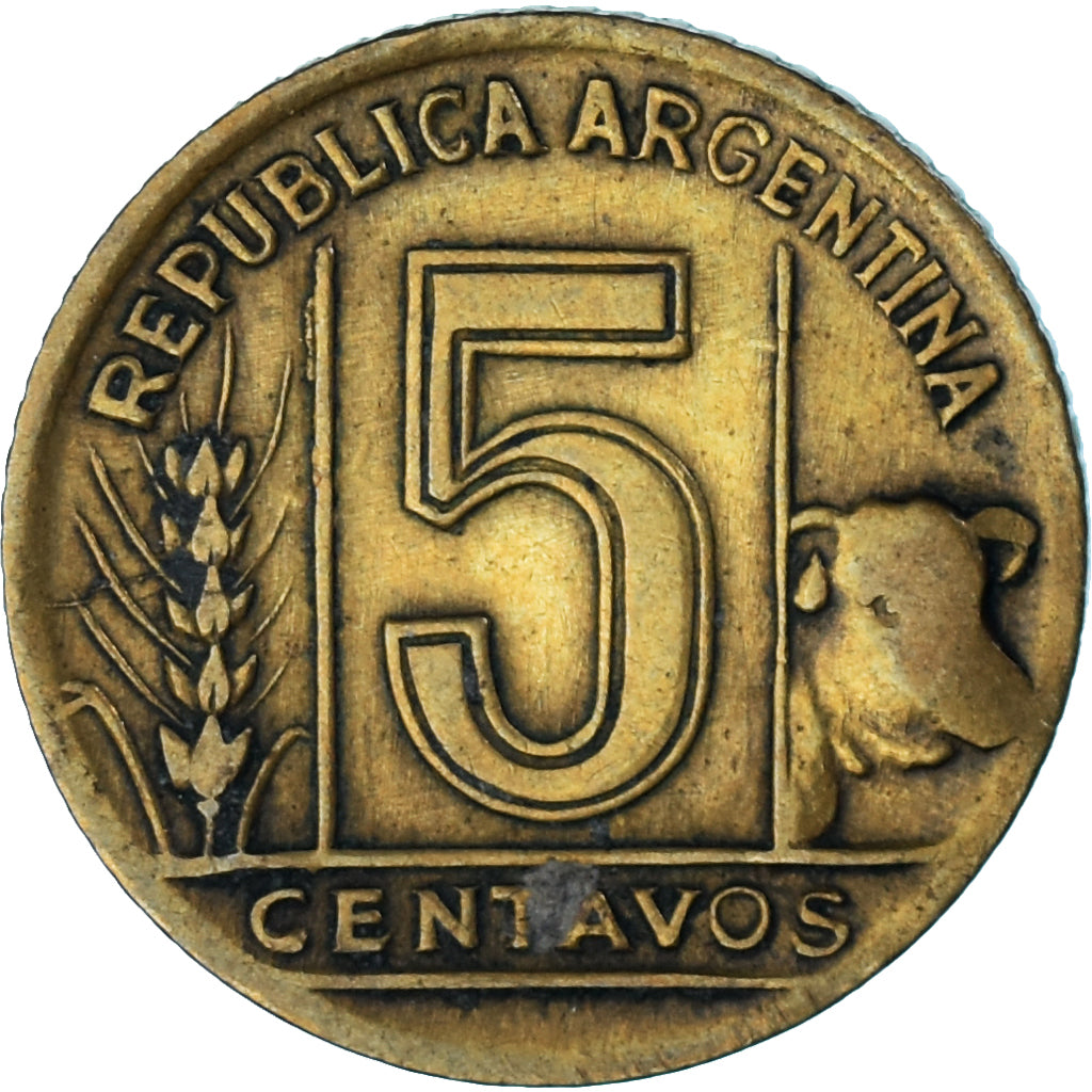 Munten, Argentinië, 5 Centavos, 1945